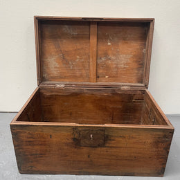 Characterful Small Victorian Wooden Chest/Trunk