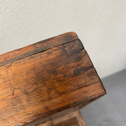Characterful Small Victorian Wooden Chest/Trunk