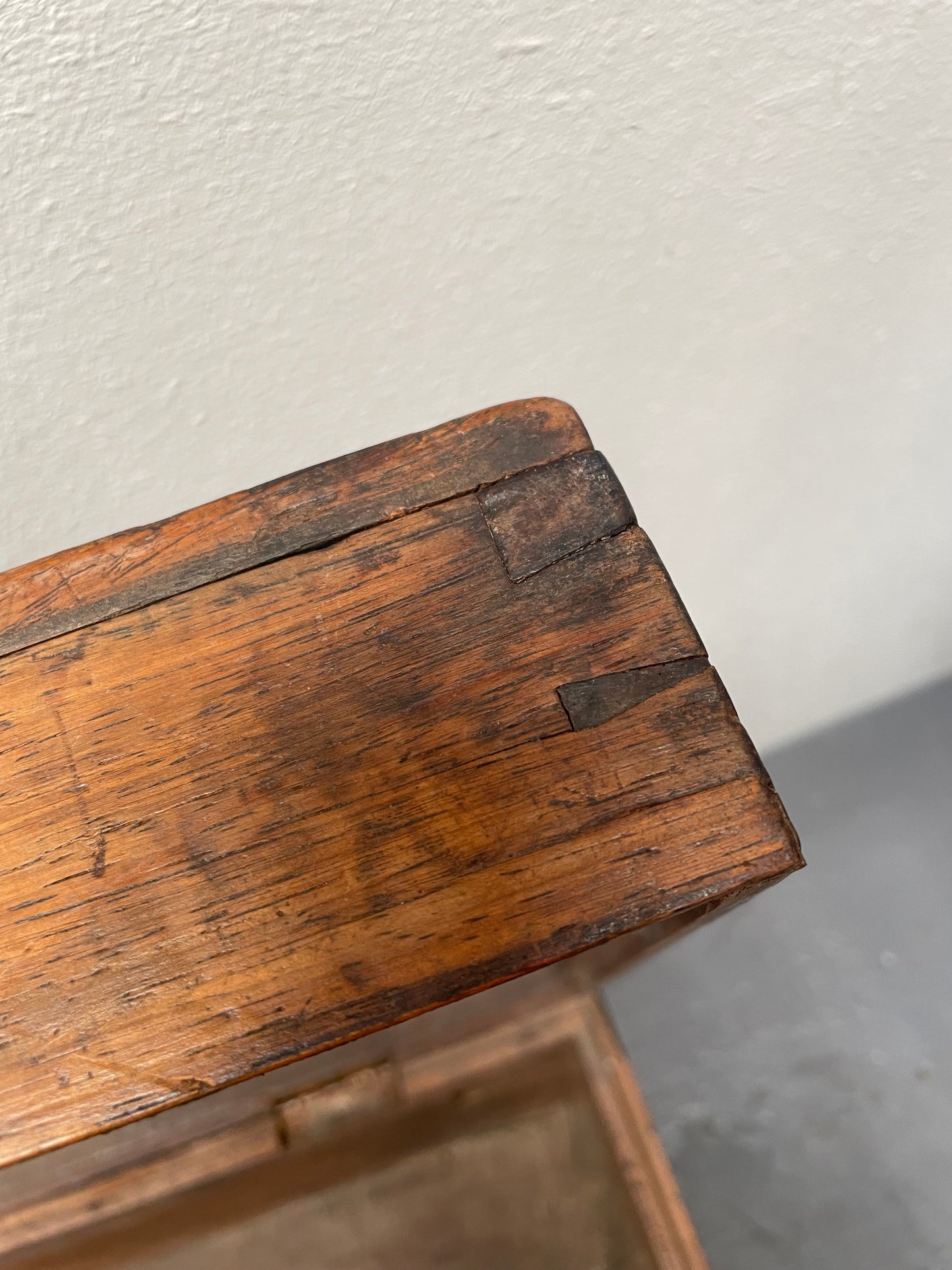 Characterful Small Victorian Wooden Chest/Trunk