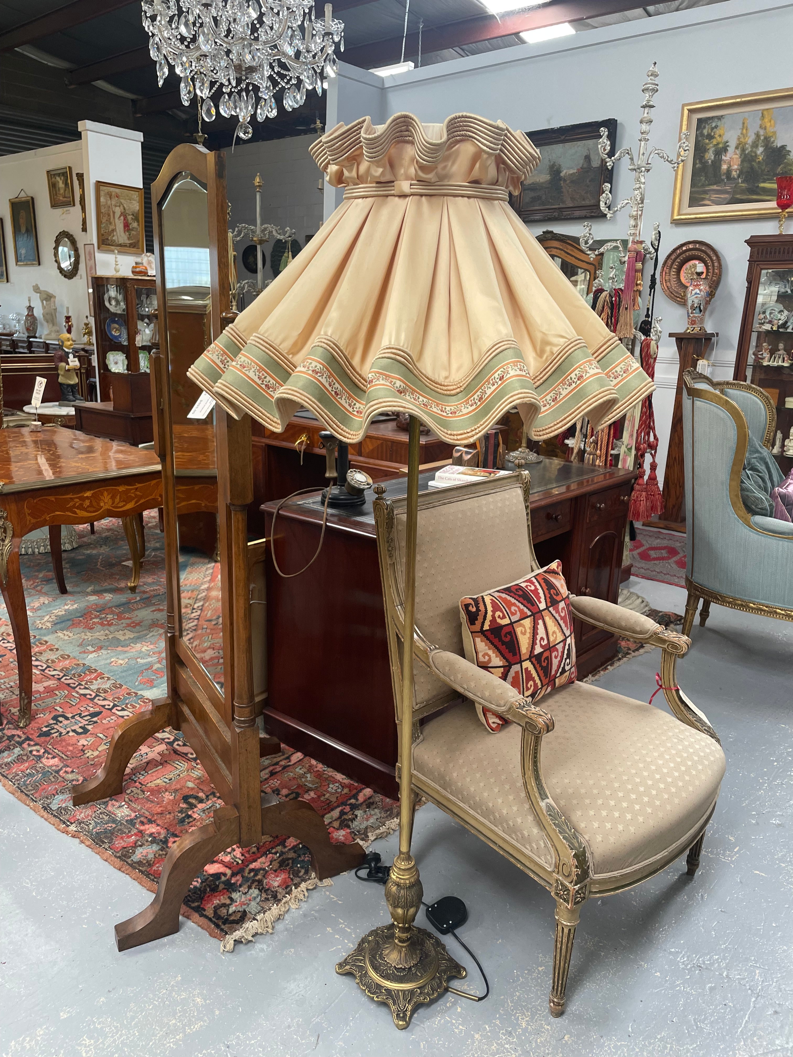 Gilt Metal Standard Lamp | Antique & Vintage | Moonee Ponds Antiques | Australia Wide