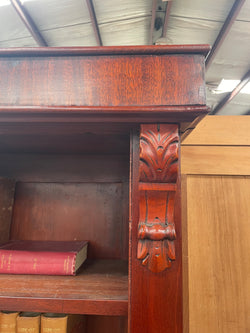 Restored Mahogany Victorian Split Double Open Front Bookcase. | Antique & Vintage | Moonee Ponds Antiques | Australia Wide Delivery