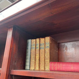 Restored Mahogany Victorian Split Double Open Front Bookcase.