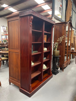 Restored Mahogany Victorian Split Double Open Front Bookcase. | Antique & Vintage | Moonee Ponds Antiques | Australia Wide Delivery