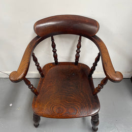 Early 19th Century English Elm Smokers Chair