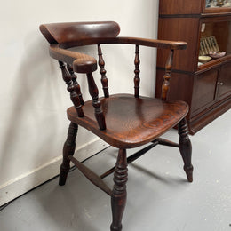 Early 19th Century English Elm Smokers Chair