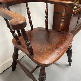 Early 19th Century English Elm Smokers Chair