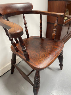 Early 19th Century English Elm Smokers Chair | Antique & Vintage | Moonee Ponds Antiques | Australia Wide Delivery