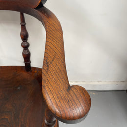 Early 19th Century English Elm Smokers Chair