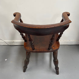 Early 19th Century English Elm Smokers Chair