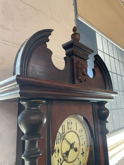 Antique Victorian Carved Walnut Wall Clock | Antique & Vintage | Moonee Ponds Antiques | Australia Wide Delivery