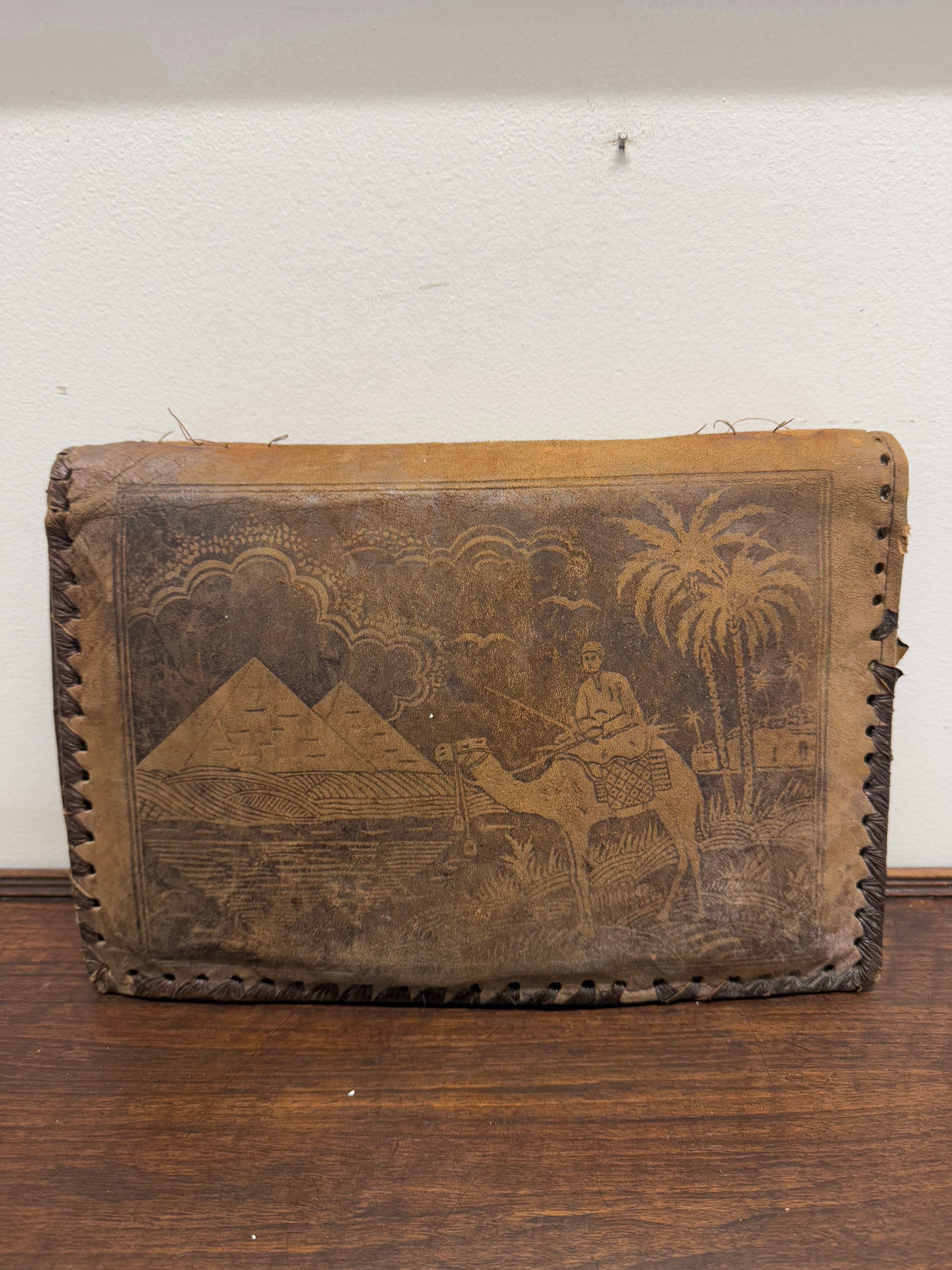 Vintage Hand Made Egyptian Leather Satchel/Case