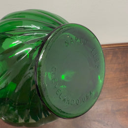 Vintage Napco Green Glass Bowl