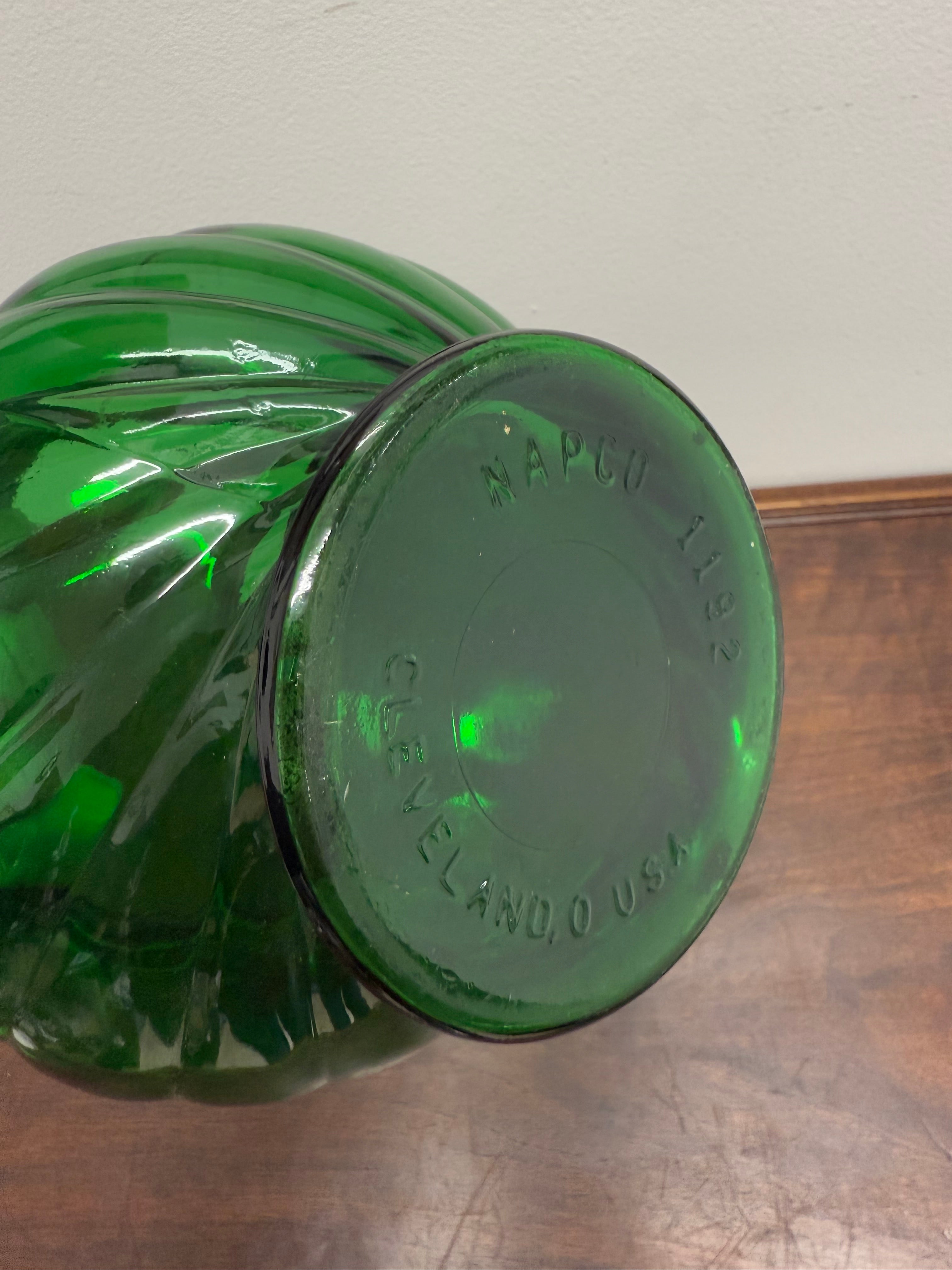 Vintage Napco Green Glass Bowl | Antique & Vintage | Moonee Ponds Antiques | Australia Wide Delivery