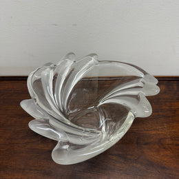 Clear & Frosted Art Glass Bowl