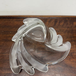 Clear & Frosted Art Glass Bowl