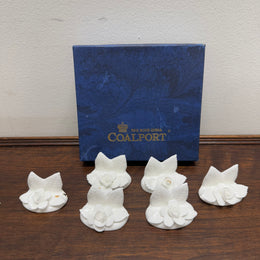 Set of Six Vintage Coalport Place Card Holders