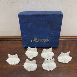 Set of Six Vintage Coalport Place Card Holders