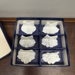 Set of Six Vintage Coalport Place Card Holders