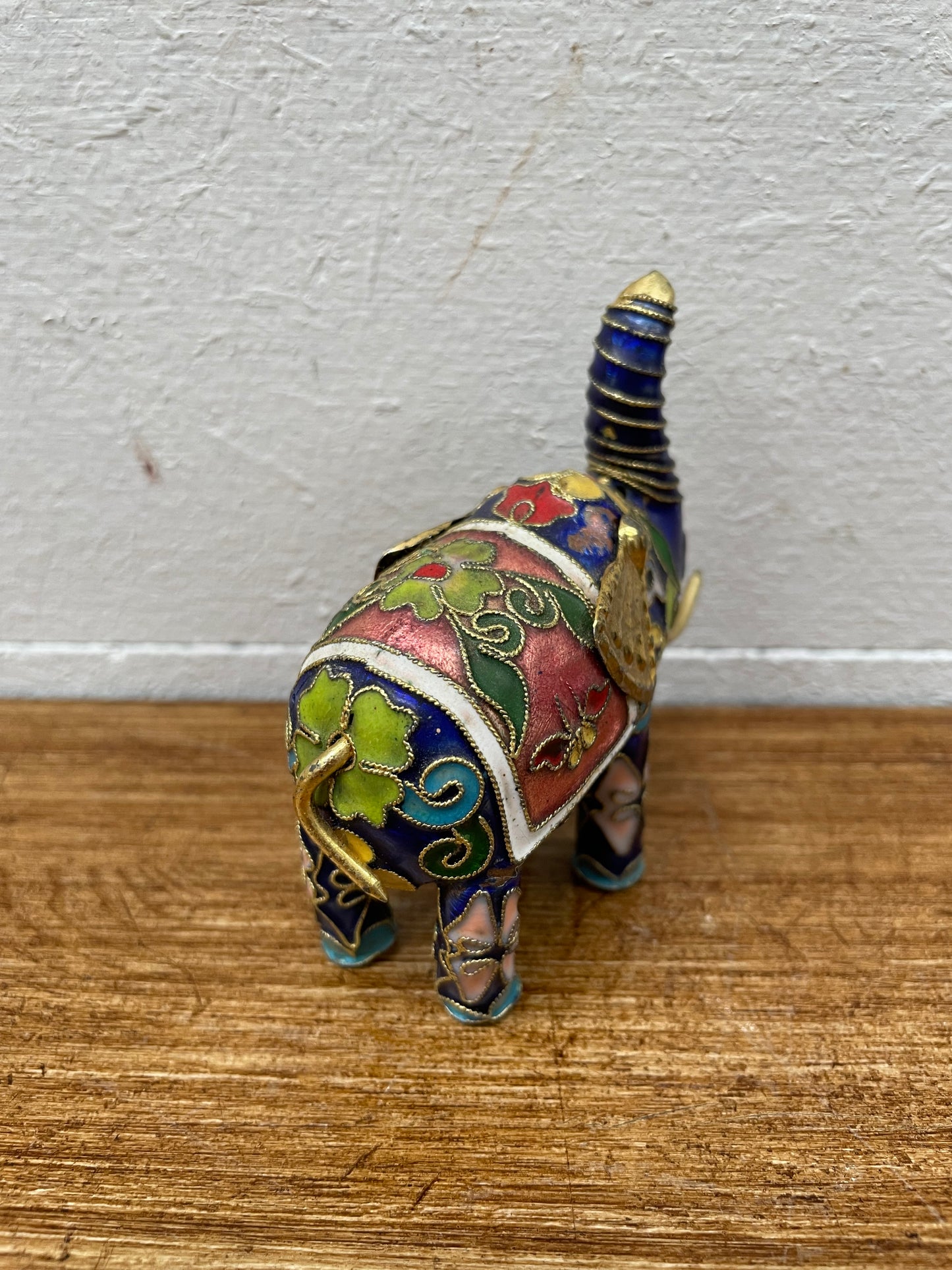 Vintage French Cloisonne Elephant Figure