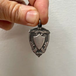 Antique Silver Shield Pendants