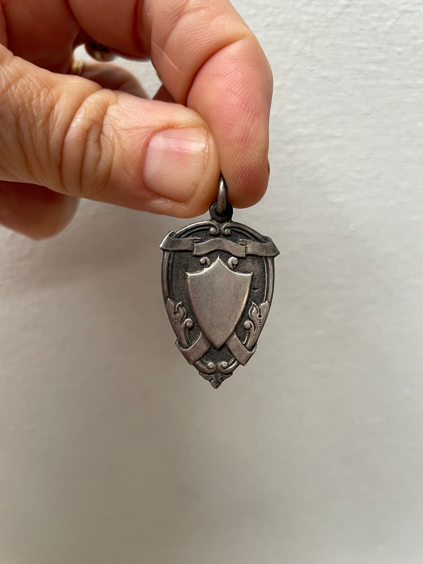 Antique Silver Shield Pendants