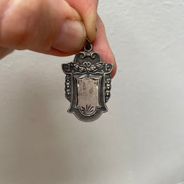 Antique Silver Shield Pendants