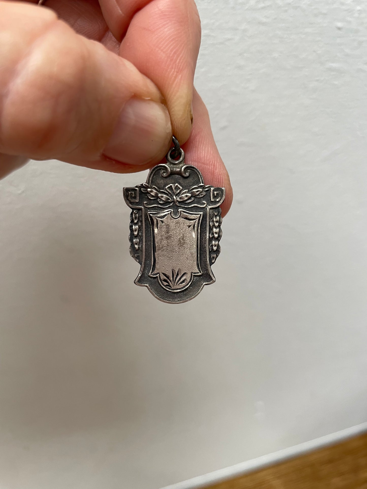 Antique Silver Shield Pendants