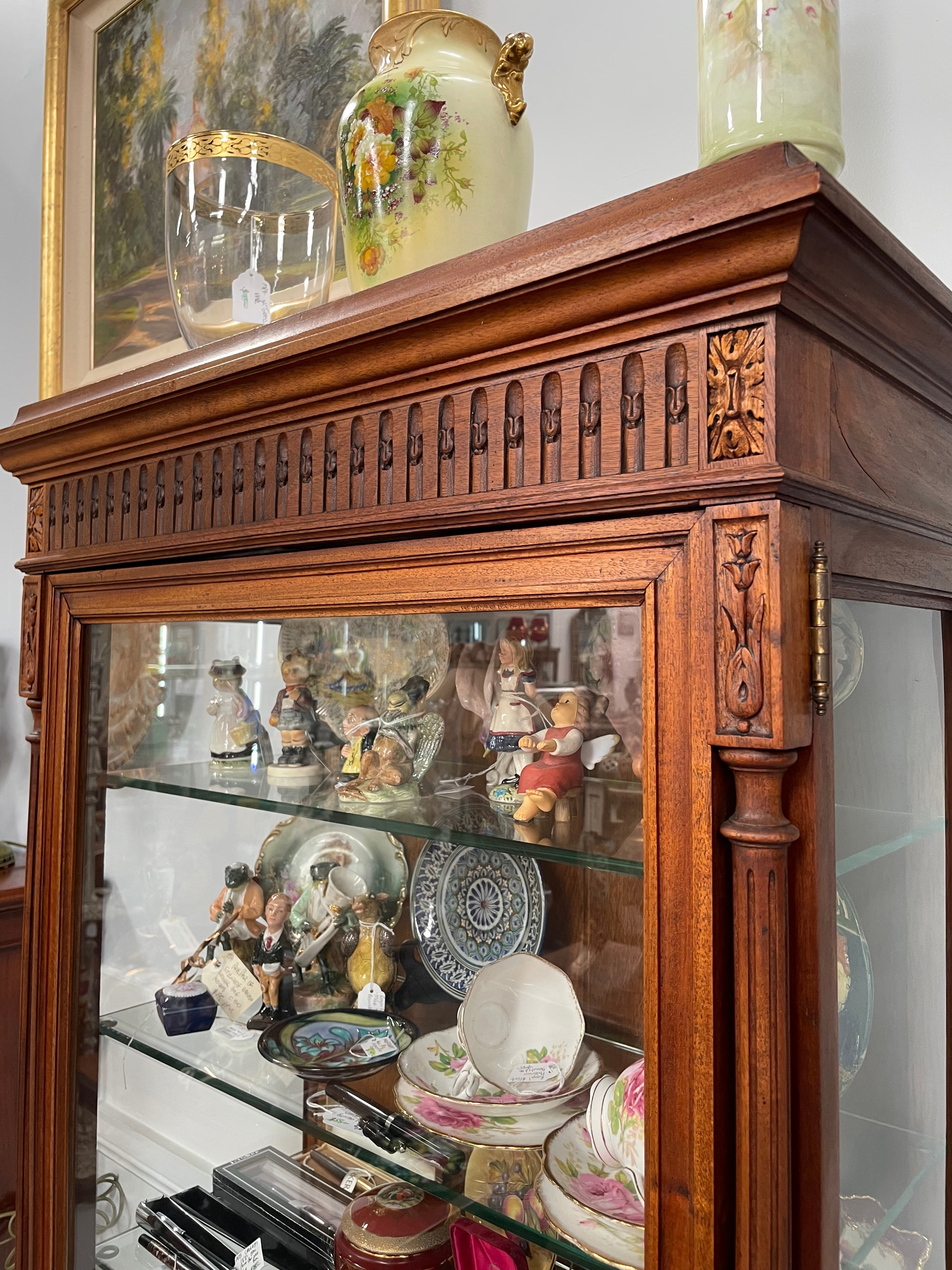 Antique French Walnut Louis XVI Style Vitrine / Display Cabinet | Antique & Vintage | Moonee Ponds Antiques | Australia Wide Delivery