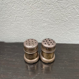 Pair Of Sterling Silver Salt & Pepper Miniature Shakers