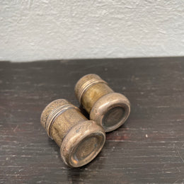 Pair Of Sterling Silver Salt & Pepper Miniature Shakers