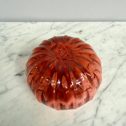 Vintage Pumpkin Shaped Art Glass Vase