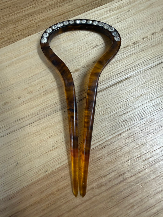Vintage Celluloid Faux Tortoiseshell Hair Clip