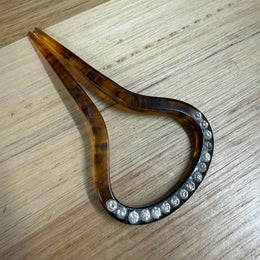 Vintage Celluloid Faux Tortoiseshell Hair Clip