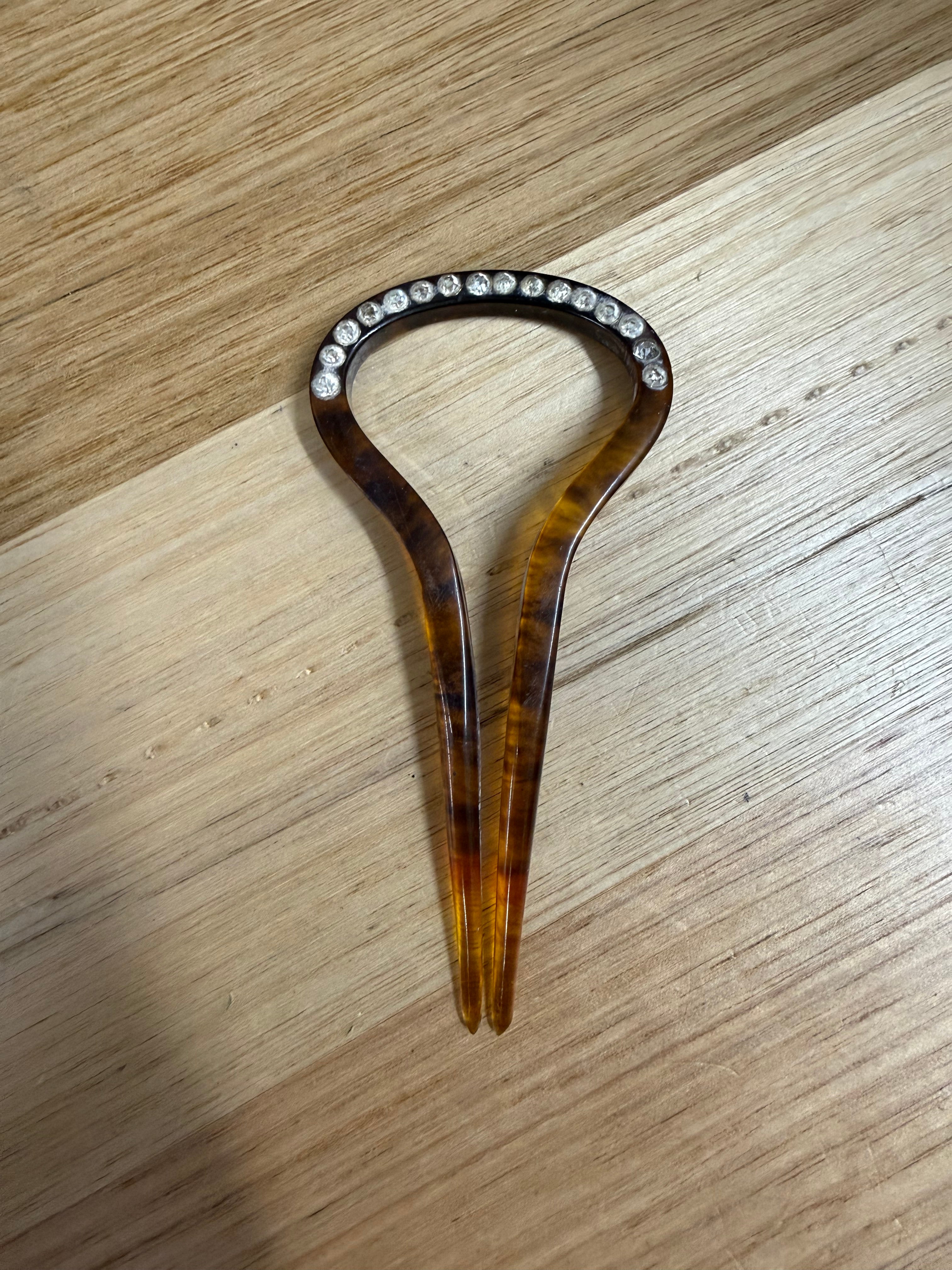 Vintage Celluloid Faux Tortoiseshell Hair Clip | Antique & Vintage | Moonee Ponds Antiques | Australia Wide Delivery