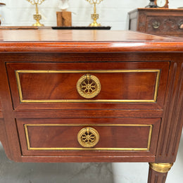 Quality Mahogany French Louis XVI Style Bureau Plat