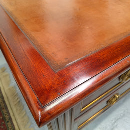 Quality Mahogany French Louis XVI Style Bureau Plat