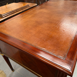 Quality Mahogany French Louis XVI Style Bureau Plat