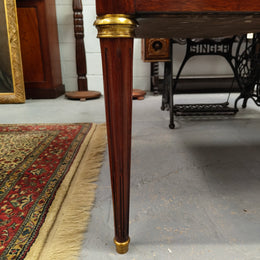 Quality Mahogany French Louis XVI Style Bureau Plat