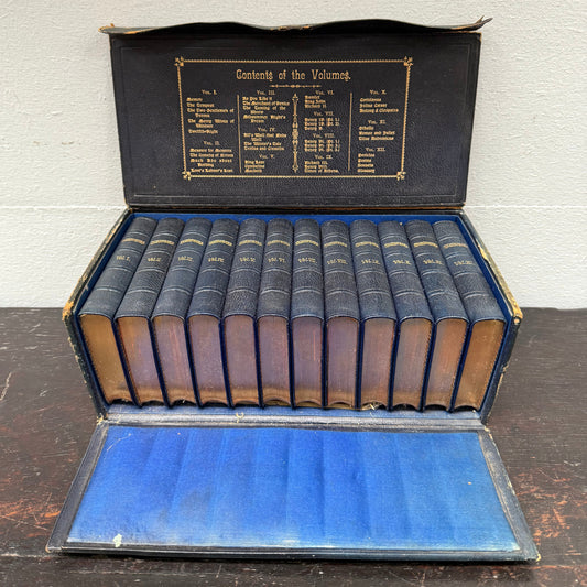 Rare Set of the Complete Works of Shakespeare 12 Volumes in Leather Presentation Case