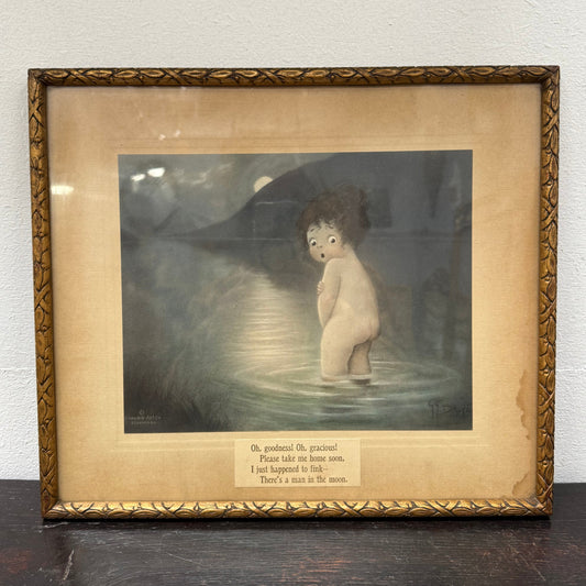 Rare Vintage Campbell's Grace Gebbie Drayton Lithographic Print Circa 1920's