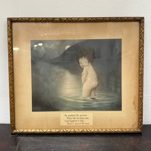 Rare Vintage Campbell's Grace Gebbie Drayton Lithographic Print Circa 1920's