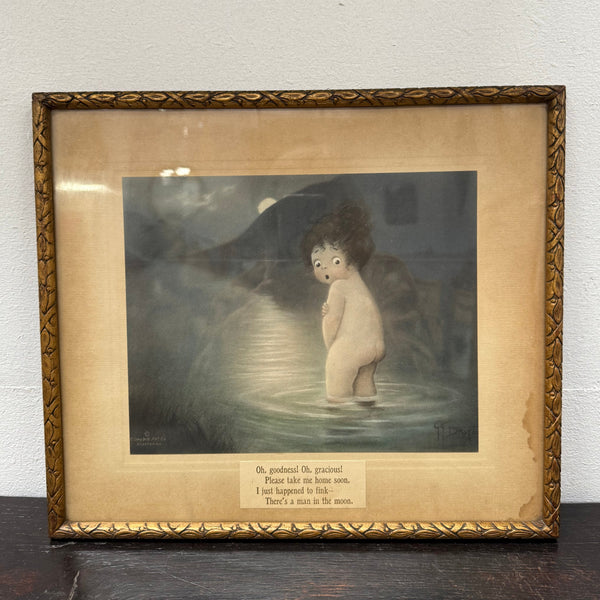 Rare Vintage Campbell's Grace Gebbie Drayton Lithographic Print Circa 1920's