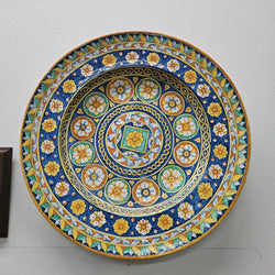 Rare Vintage Large Majolica Wall Charger Plate