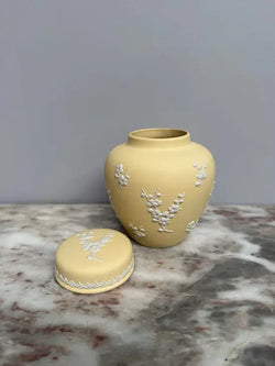 Rare Wedgwood Primrose Yellow Jasperware Ginger Jar | Antique & Vintage | Moonee Ponds Antiques | Australia Wide Delivery