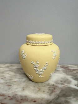Rare Wedgwood Primrose Yellow Jasperware Ginger Jar | Antique & Vintage | Moonee Ponds Antiques | Australia Wide Delivery