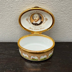 Royale Stratford Enamel On Copper Covered Box Hand Painted Lid Of Shakespeare Birthplace | Antique & Vintage | Moonee Ponds Antiques | Australia Wide Delivery