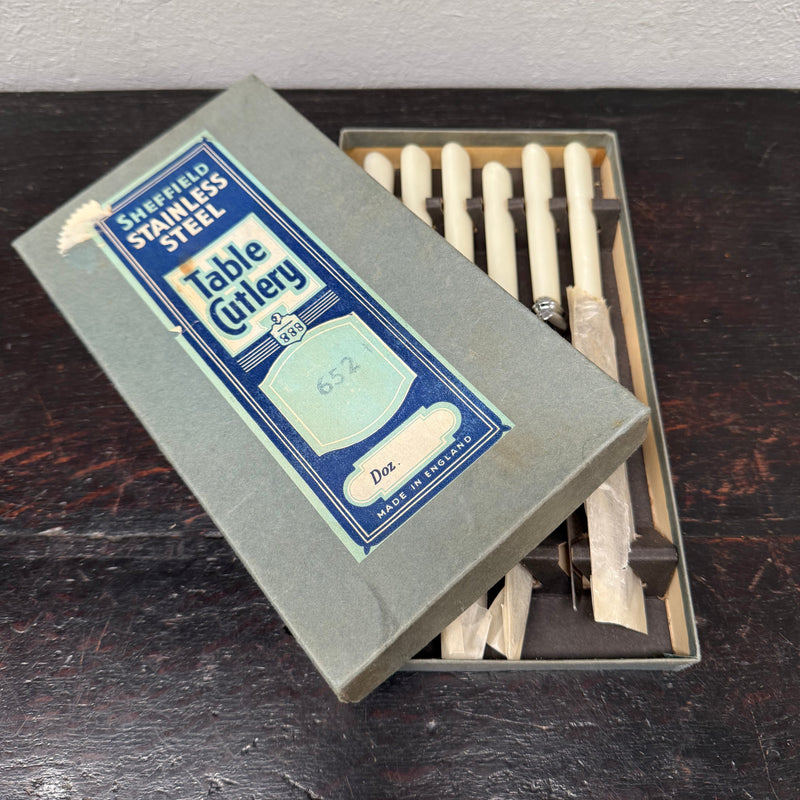 Set 6 Vintage Steak Knives In Original Box