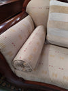 Stunning English Mahogany Empire Sofa, Scrolled Arms & Bolster Cushions | Antique & Vintage | Moonee Ponds Antiques | Australia Wide Delivery