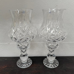 Stunning Pair Vintage Cut Crystal Candlestick Lamps | Antique & Vintage | Moonee Ponds Antiques | Australia Wide Delivery