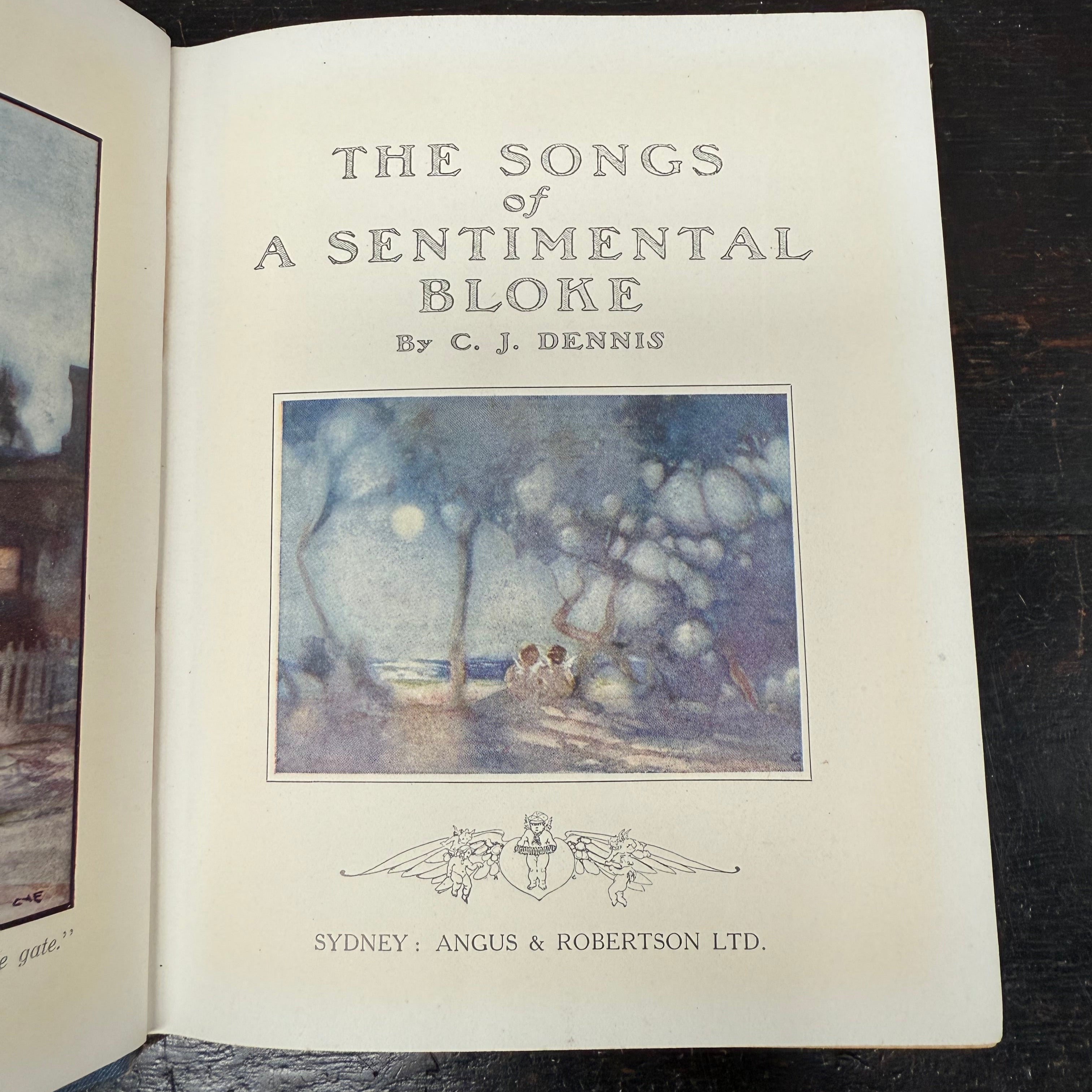 'The Sentimental Bloke' by C.J. Dennis Book 1st Edition | Antique & Vintage | Moonee Ponds Antiques | Australia Wide Delivery